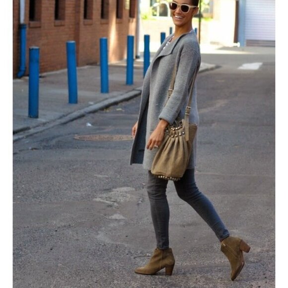 Madewell The Billie Boot in Suede F5045 8.5 tan - Picture 4 of 16